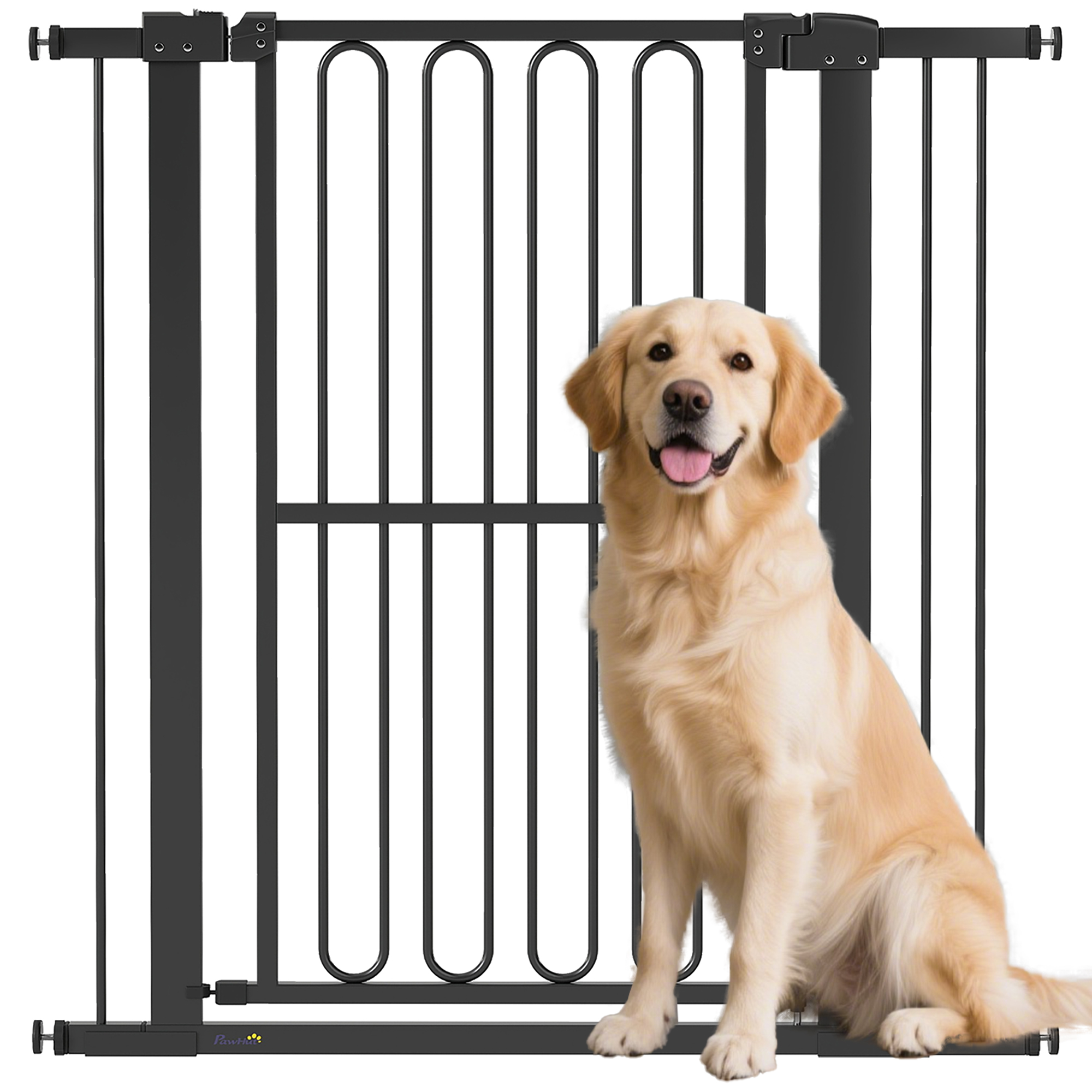 Türschutzgitter Stahl Kunststoff Homaire Verstellbar 104x5x104 Cm Schwarz
