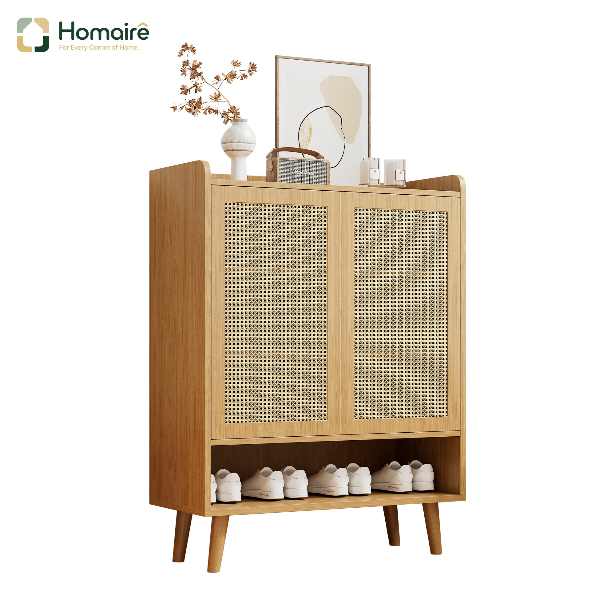 Flur- Garderobenschrank Eiche Aus Polyester 80 X 35 X 105 Cm Homaire