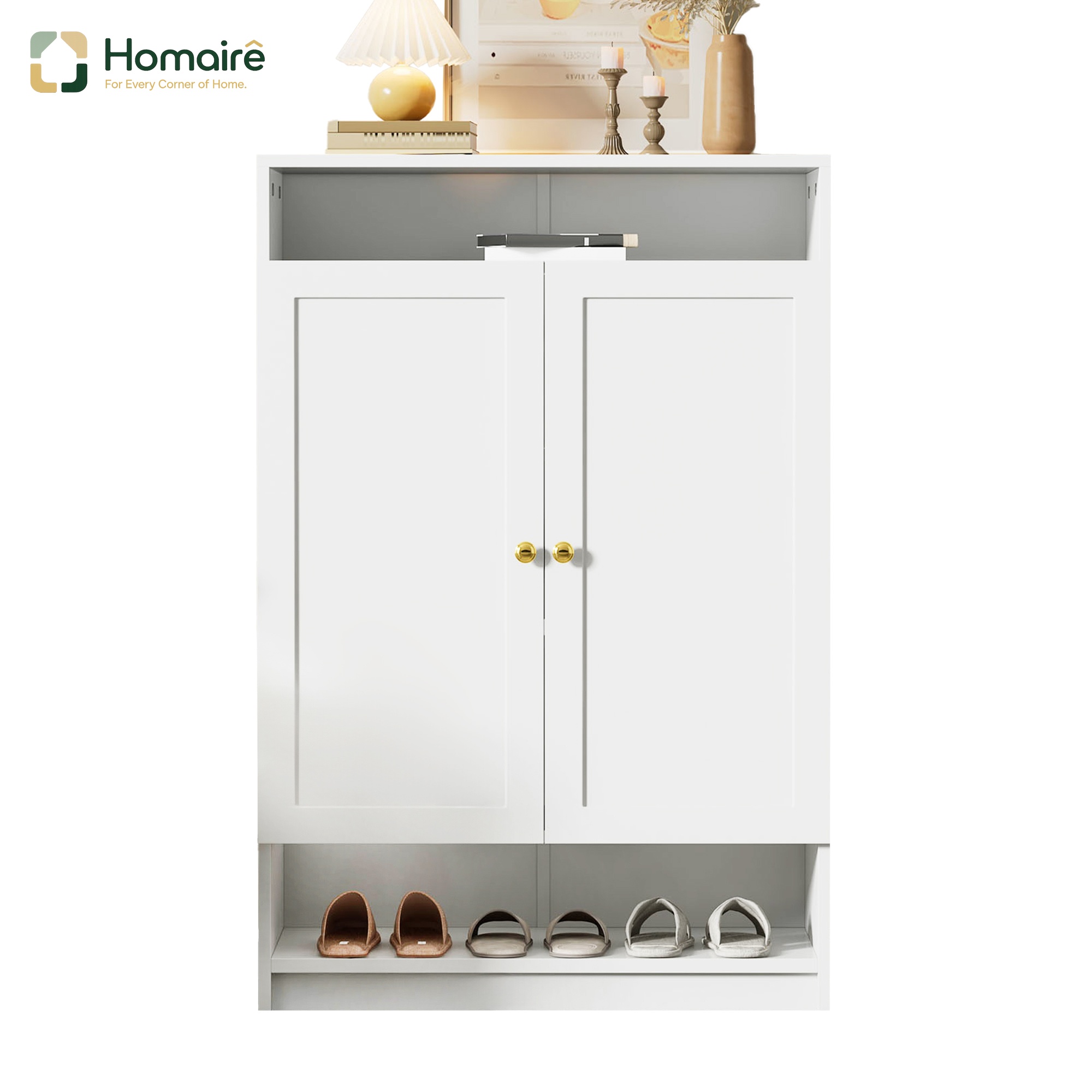 Flur- Garderobenschrank Weiß Aus Polyester 73 X 34 X 109 Cm Homaire