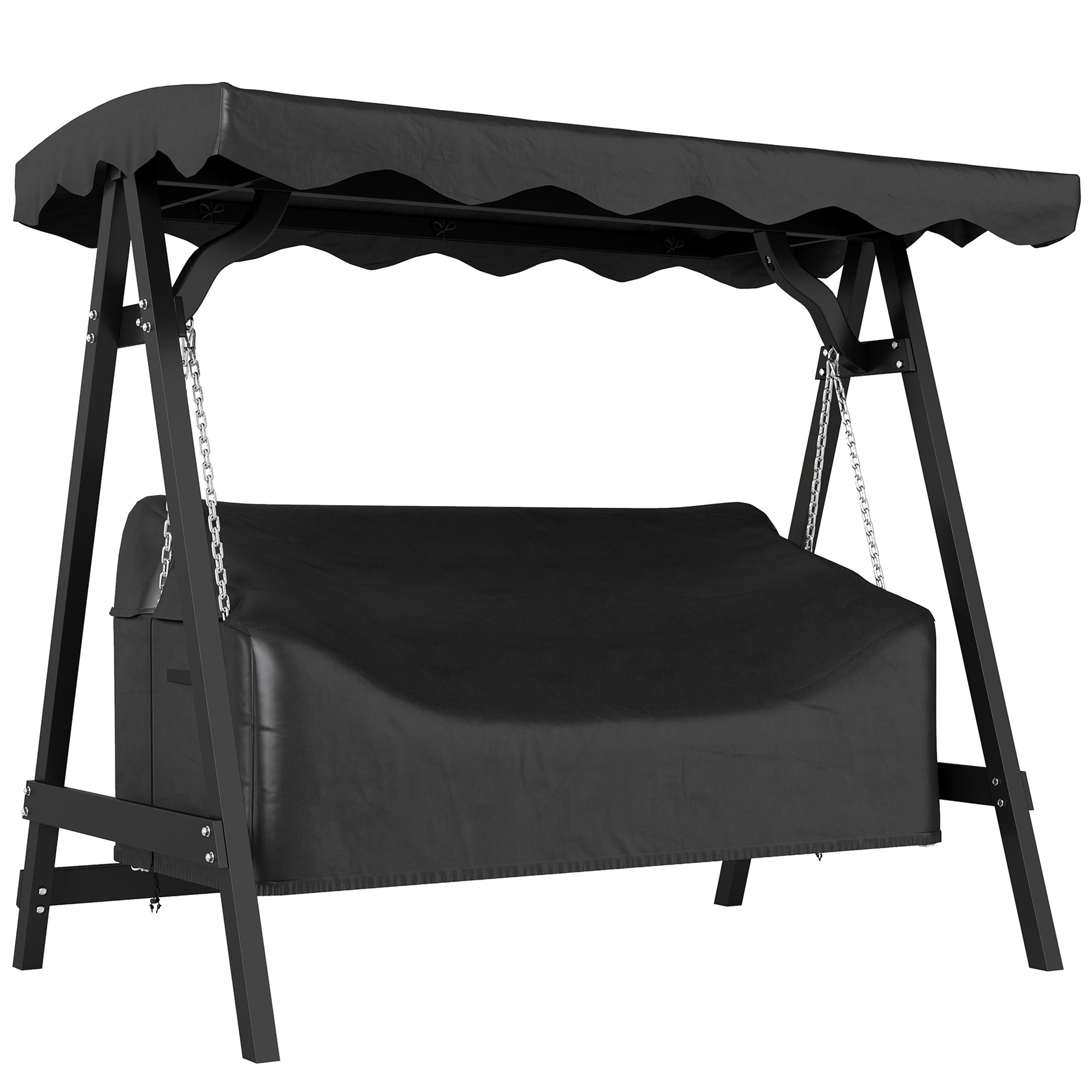 Schutzhülle Für Schaukelbank, Oxford-stoff, Homaire, L185xb76xh81 Cm, Schwarz