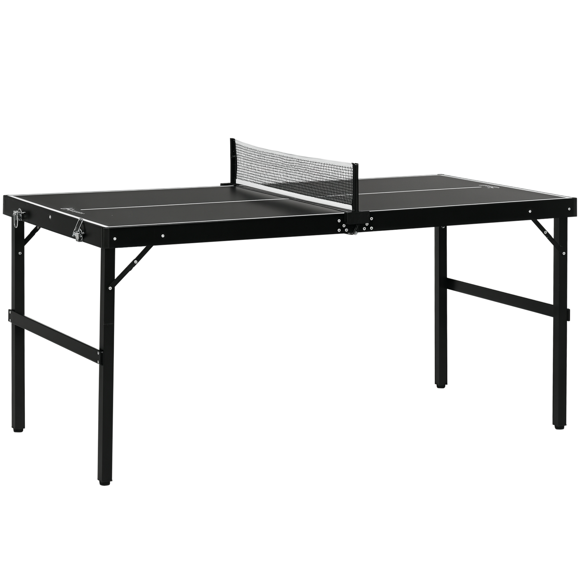 Mini Tischtennisplatte Aluminium Mdf Homaire 152x76x72 Cm Schwarz