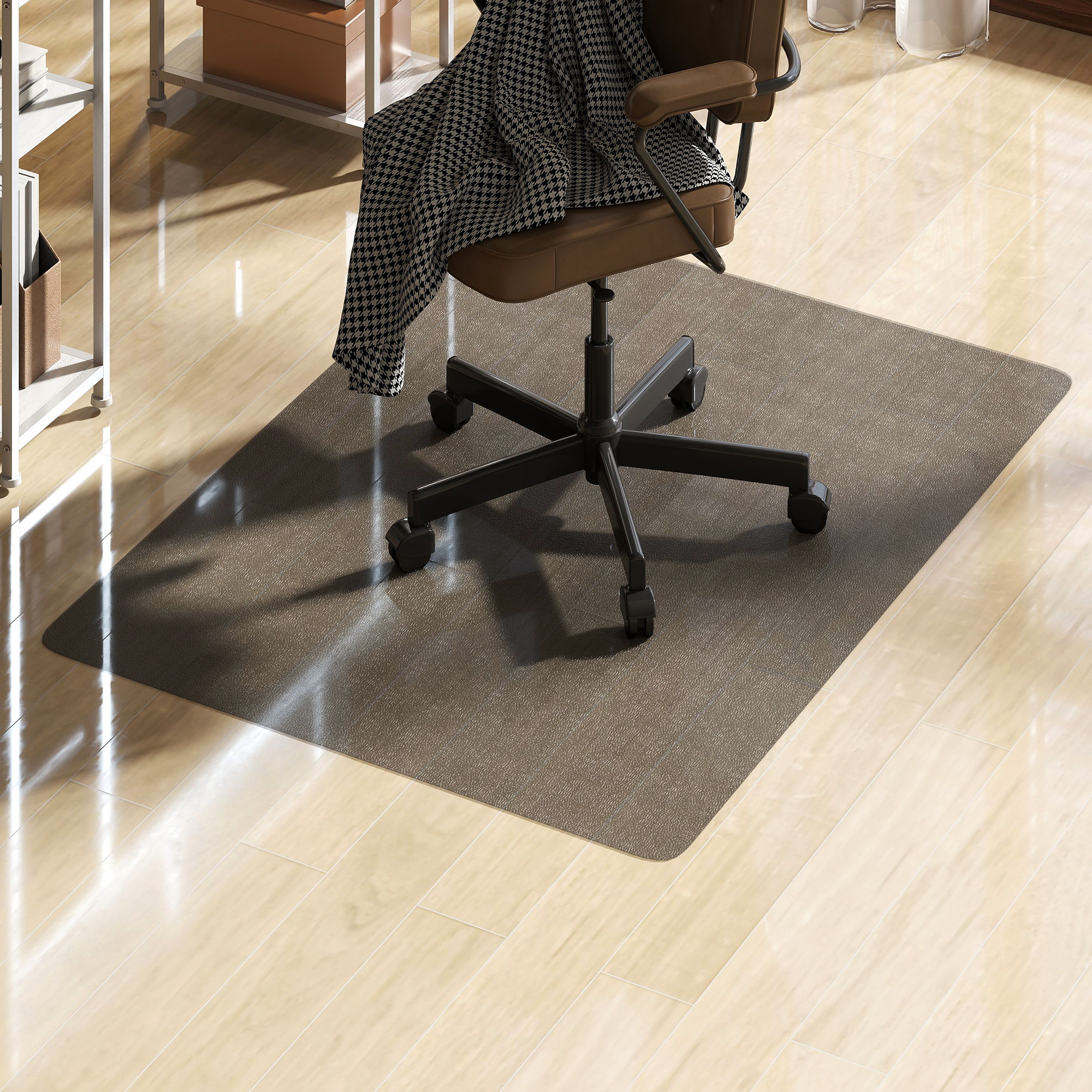Bodenschutzmatte Rechteckig Kunststoff Homaire L120xb90xh1 Cm Schwarz
