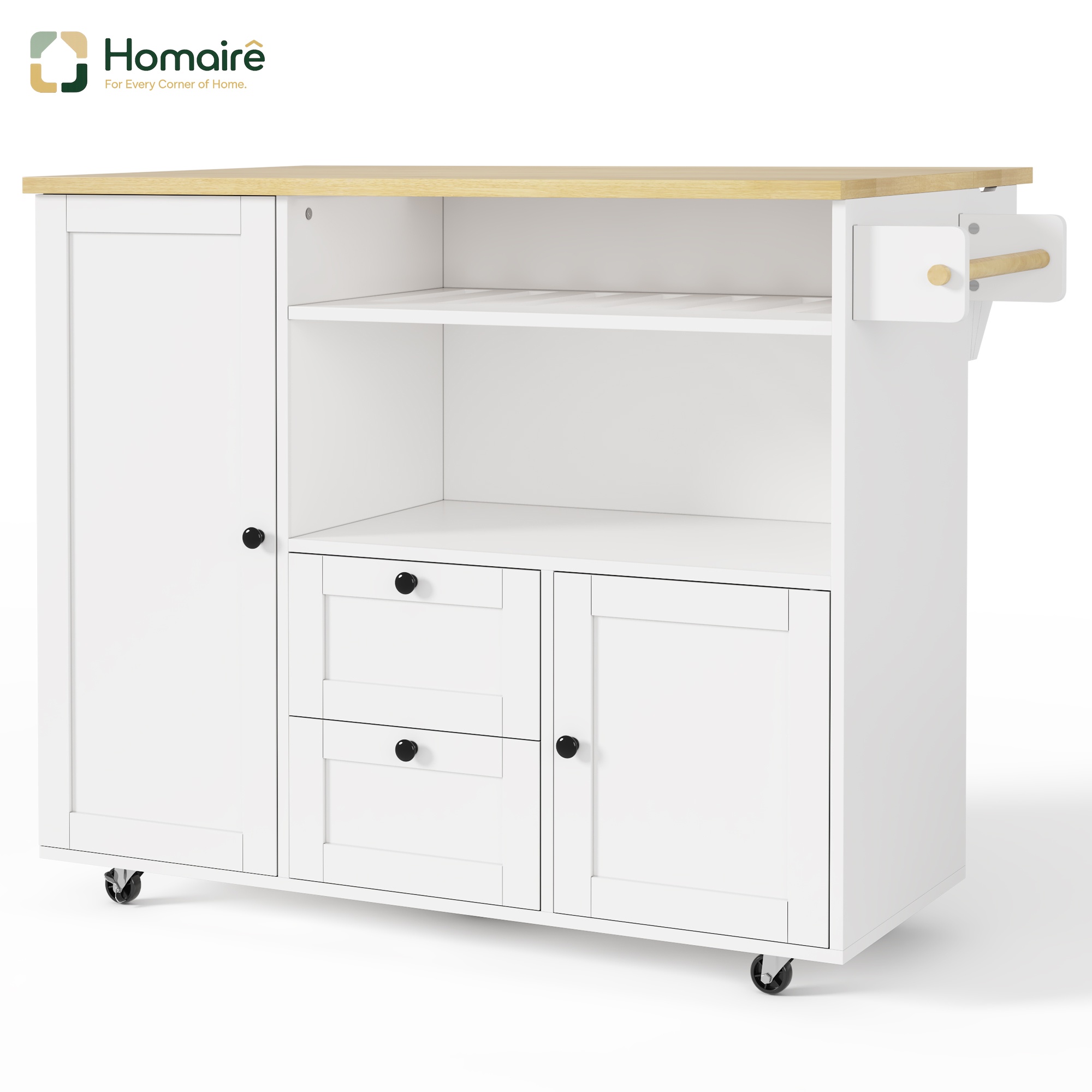 Küchenwagen Aus Mdf Weiß 104 X 69 X 89 Cm Homaire