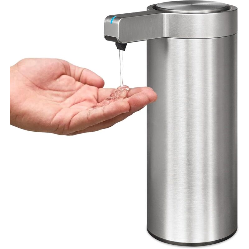 Automatischer Seifenspender Aus Edelstahl Mit Infrarotsensor, Ipx5 Wasserdichter Elektrischer Seifenspender, Usb-c-bewegungsaufladung (gebürstetes Silber)