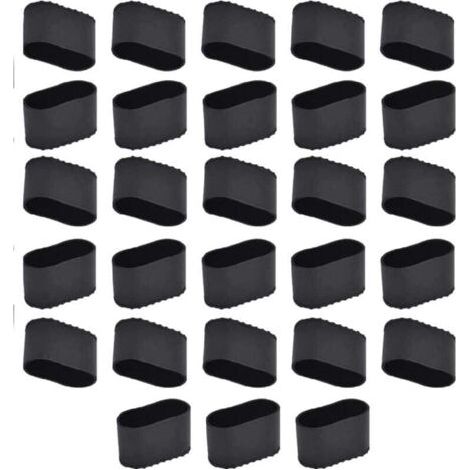 Stuhlbeinkappen, 100 Stück, Rechteckige Stuhlbeinkappen, Ovale Stuhlbeinkappen, Schutzhüllen Für Stuhlbeine Und Tischbeine
