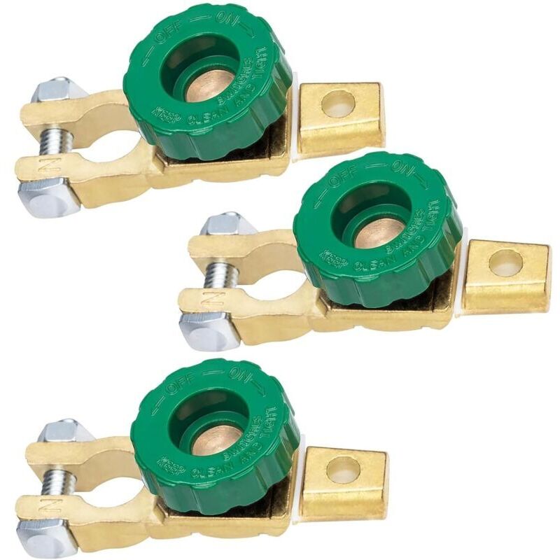 3-teiliger Batterietrennschalter. 12v/24v-batterietrennschalter. Batterieanschluss Mit Grünem Knopf. 16–17 Mm Kfz-batteriestecker. Für Auto, Boot, Lkw, Motorrad