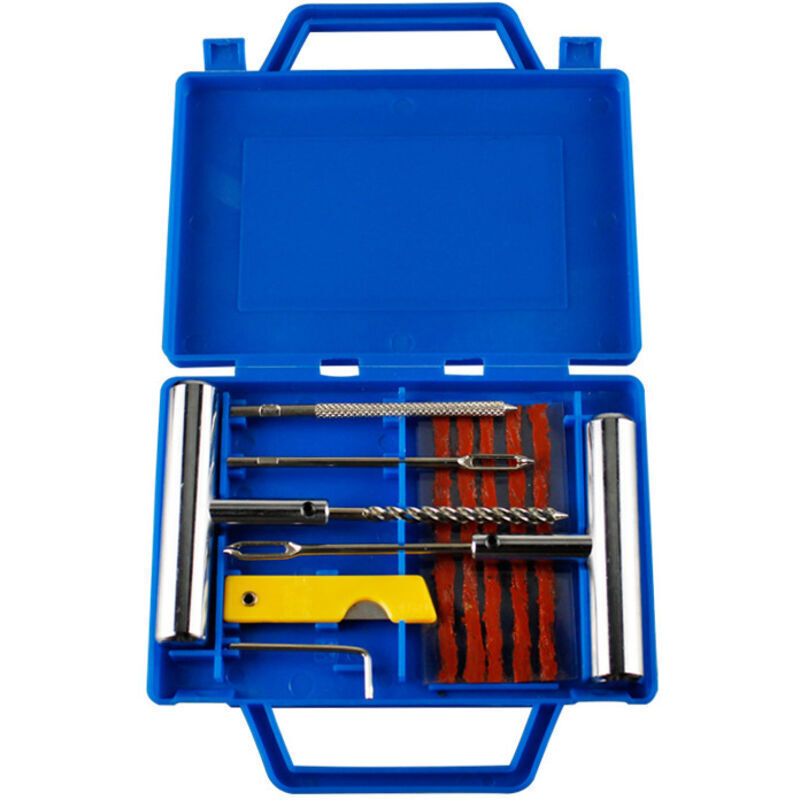 Reifenreparaturset. Reparaturset Mit Einweghandschuhen. Werkzeugset Zur Reparatur Von Schlauchlosen Reifen Für Motorrad, Atv Und Jeep. Reparatur Von Platten Reifen.