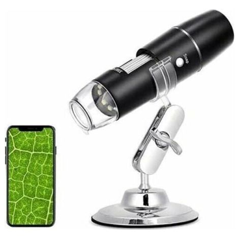 Digitales Mikroskop, Wlan-endoskop 50x-1000x, Metallstativ, Kompatibel Mit Smartphones Und Tablets