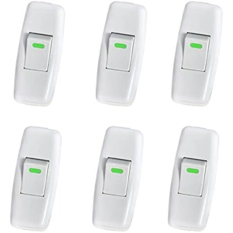 3x6,5 6er-pack Lampenschalter. Torpedoschalter. Schnurschalter. Nachttischlampenschalter. Wippschalter Für Nachttischlampen (ersatzteil)