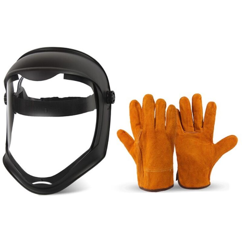 Integralhelm Mit Visier, Antibeschlagschutz Und Schleifschutz. Schützt Vor Stürzen. Doppelte Kopfbandmaske.