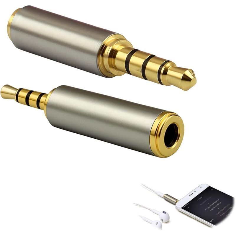 2-teiliger Audio-adapter: 3,5-mm-klinkenstecker Auf 2,5-mm-klinkenbuchse. Kopfhöreranschluss-adapter. 2,5-mm-klinkenstecker Auf 3,5-mm-klinkenstecker. Kompatibel Mit Kopfhörern Und Lautsprechern.
