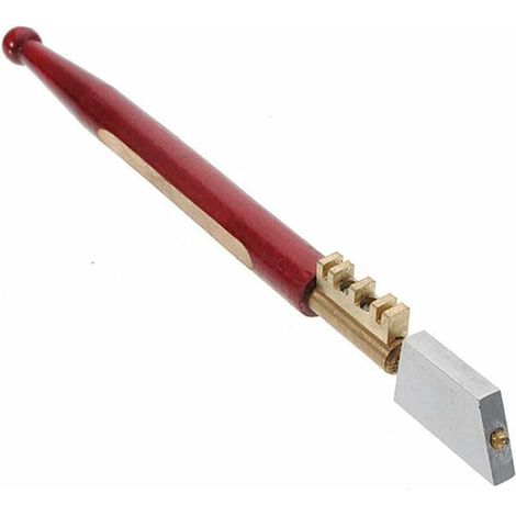 Glasschneidwerkzeug, Robuster Diamant-glasschneider Zum Schneiden Von Glas Bis Zu 8 Mm Dicke – Messing-brecher – Hartholzgriff, 18 Cm