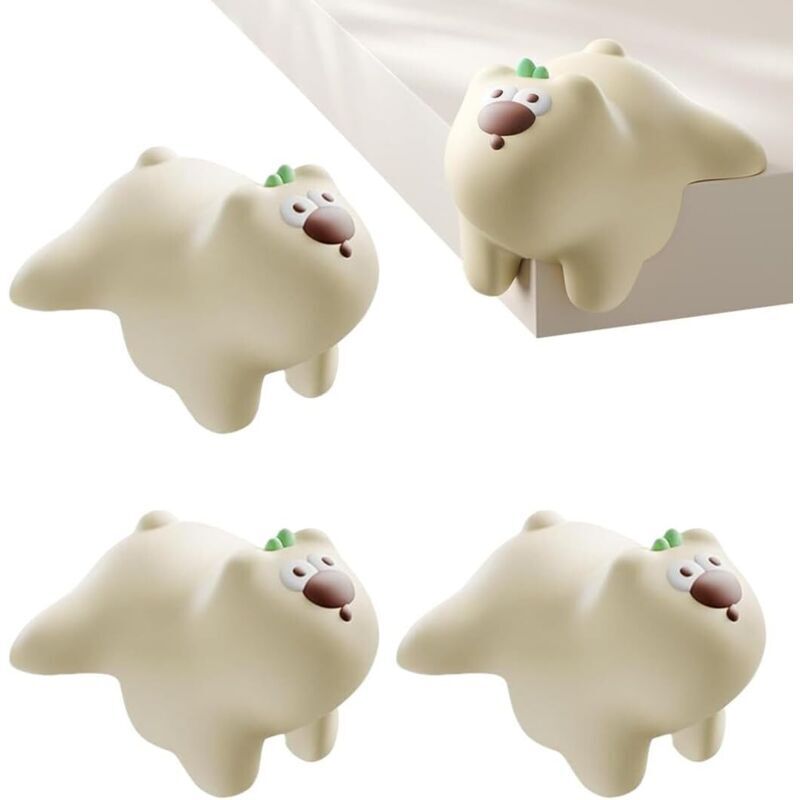 4-teiliges Set „kleiner Bär“ Tischeckenschoner Für Babys. Eckenschutz Für Babytische. Schutz Für Babymöbel. Schutzhülle Mit Cartoon-design. Geeignet Für Verschiedene Rechtwinklige Bereiche.