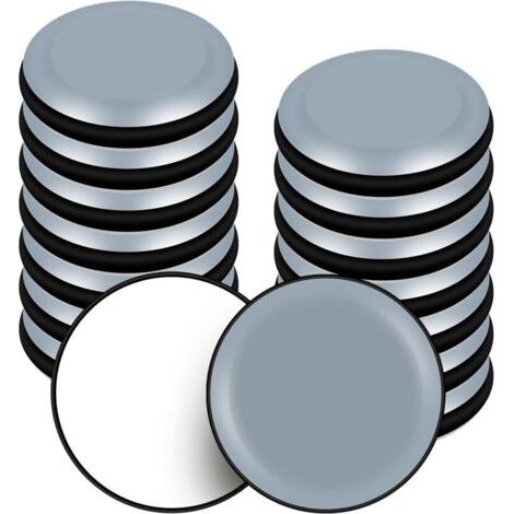 Möbelgleiter, 16 Stück Ptfe-teflon-rundgleiter, Selbstklebend, Geeignet Für Glatte Böden Und Teppiche (rund, 4