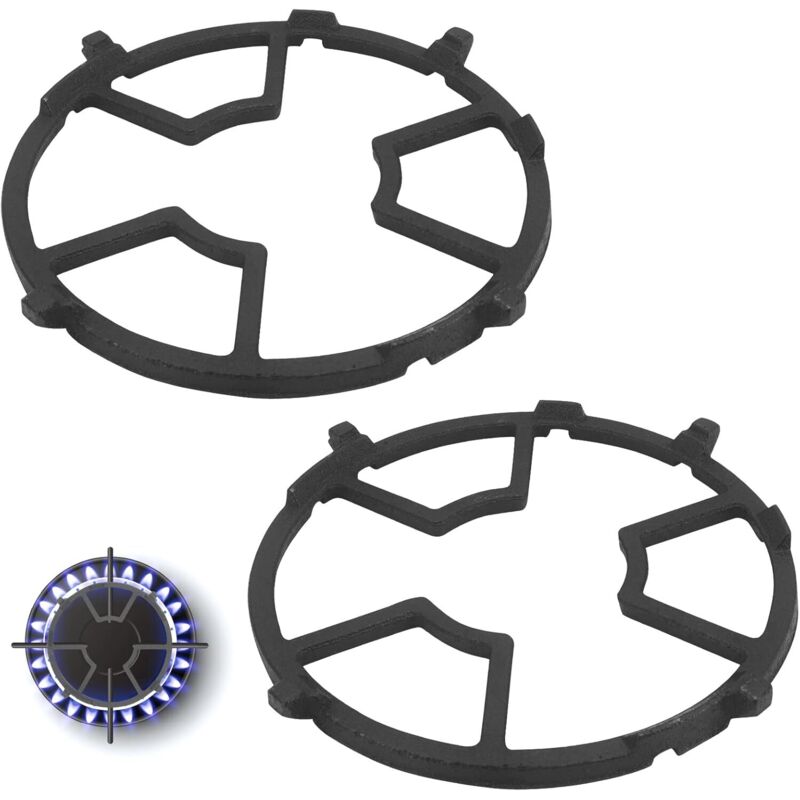 Set Mit 2 Universellen Eisenstützringen Für Gasherde, Gaskochfelder Und Woks.