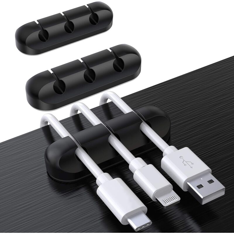 Kabelclips Für Den Schreibtisch. 3er-set Kabelhalter. Kabelorganisator. Kabelmanagement. Aufbewahrung Für Usb-ladegerät, Maus, Kopfhörer Und Pc-kabel.
