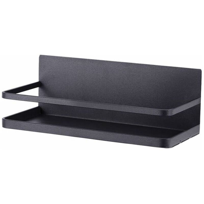 Magnetisches Gewürzregal Für Den Kühlschrank, Platzsparender Kühlschrankorganizer, 1 Stück, Mattschwarz