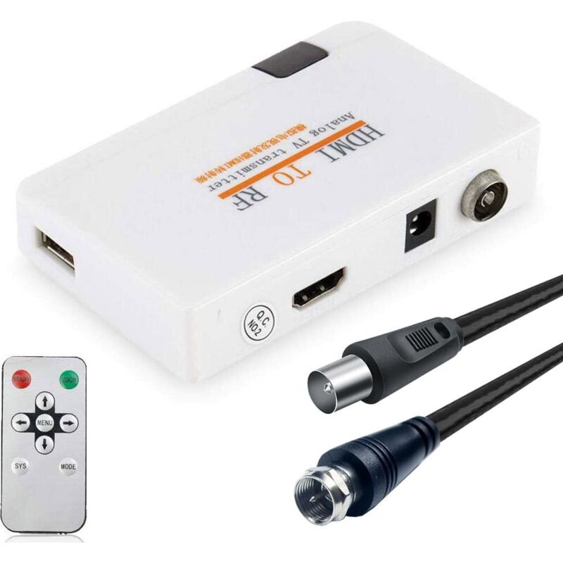 Vhf-koaxialkonverter Mit Hf-modulator, Hdmi- Und F-stecker-kabel Für Ps4, Ps5, Xbox, Nintendo Switch, Videorecorder, Dvd-player, Roku, Fire Stick, Set-top-box, Hd-digitalvideoeingang Zu...