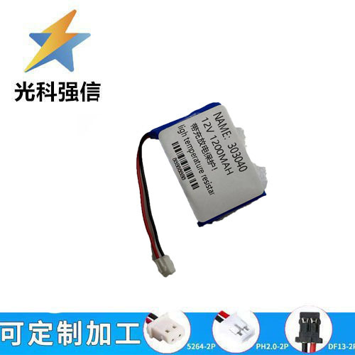 303040 12v Lithium-batterie, Wiederaufladbar Mit Hoher Kapazität (1200 Mah), Mit Schutzfunktionen, Für Straßenhändler Und Led-glühbirnen