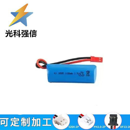 Wiederaufladbarer 3,7-v-lithium-akku Mit Anschlusskabel, 18500 1100 Mah, Anschlusskabel Für Leiterplatten, Notlicht-jst-stecker.