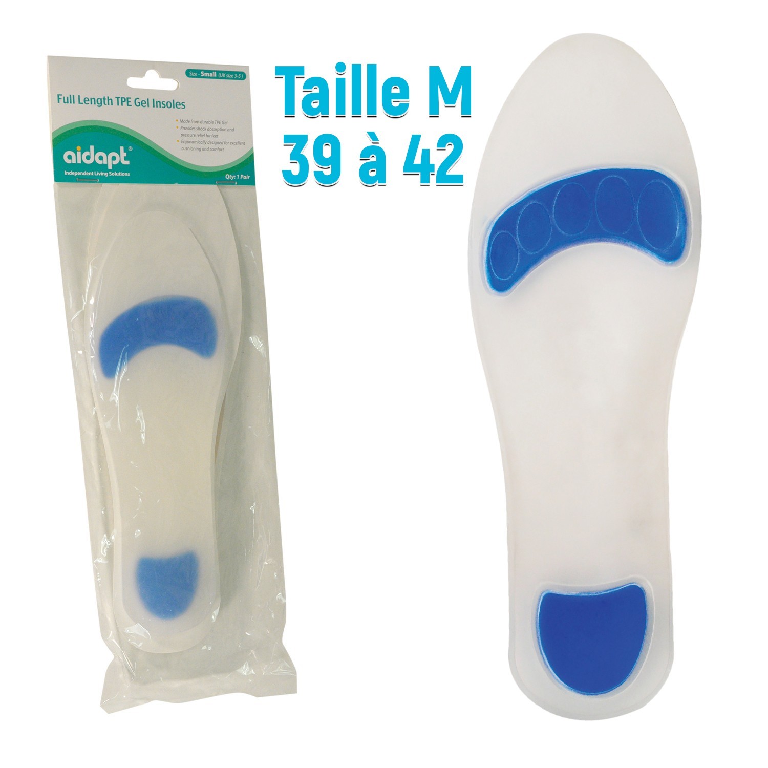 Paar Gel Sohle Medium Aidapt Vm989aae - Absorbiert Schock