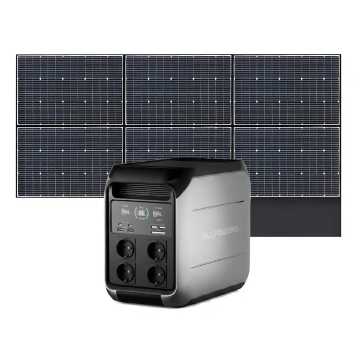 Allpowers P1800 Solargenerator Mit 600w Solarpanel, 1024wh Lifepo4 Tragbare Powerstation, 1800w Ac/100w Usb-c Ausgang, 45 Mins Schnellladung Generatoren Für Outdoor, Off-grid, Rv, Notfall