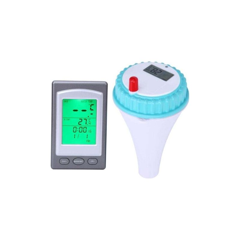 Pa Aiperq Blaues Schwimmring-thermometer, Schwimmbadthermometer Mit Blauem Schwimmring