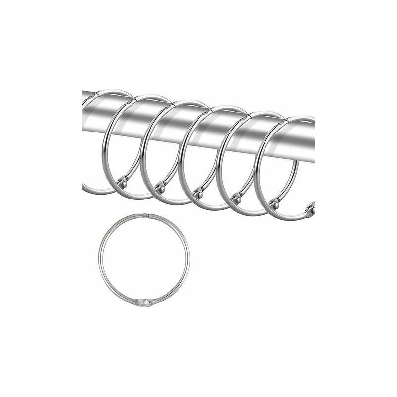 12 Duschvorhangringe – Silberfarbene, Rostfreie Duschvorhanghaken, Runde Metallhaken Für Badezimmer, Ankleidezimmer, Fenster, Wohnaccessoires