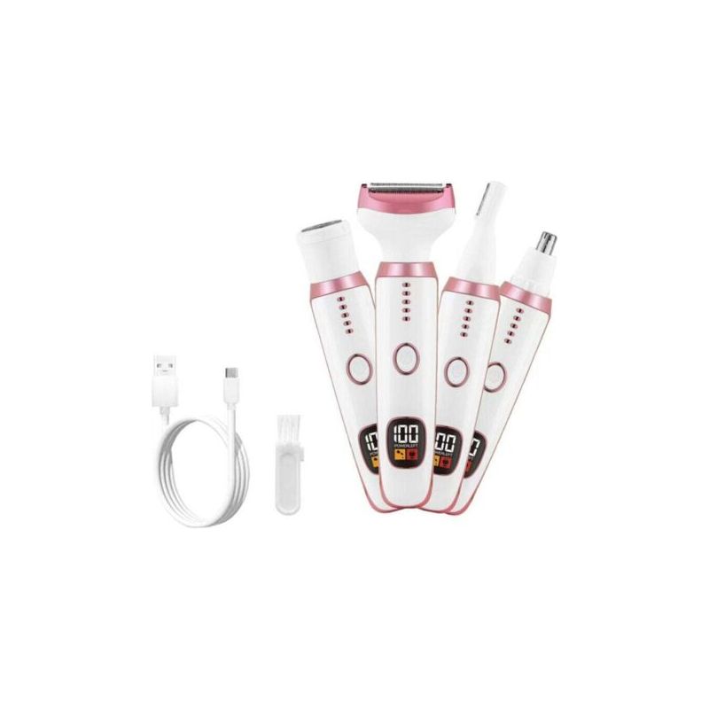 Pa Unisex-elektrorasierer (mit Led-anzeige), Modell 2025, Rasierer Für Trockene Und Nasse Haut, Kabelloser 4-in-1-epilierer (ipx7 Wasserdicht), Elektrisches Hautpflege-set Für Zarte Haut