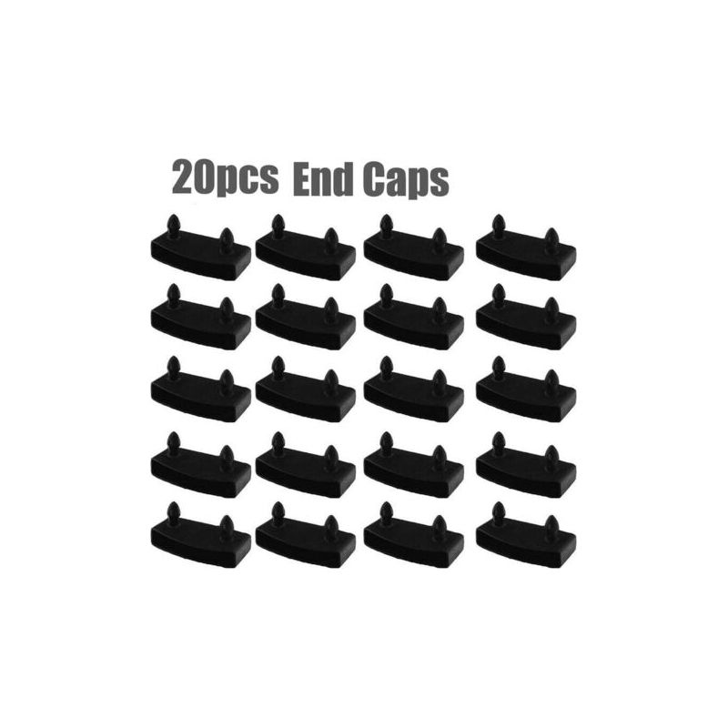 Pa Aiperq Lot De 20 Supports De Sommier À Lattes 54 Mm X 9 Mm Support Latéral Interne Noir Accessoires De Literie En Plastique