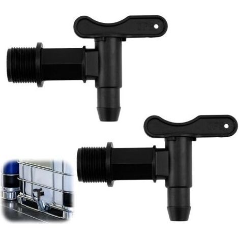 Pa 2pcs Kunststoff-tankhahn, Regenwassertankhähne Mit Wasserdichtem Ptfe-band - 3/4" - Fasshahn Für Eimer, Ersatzhähne Für Weinzapfanlagen