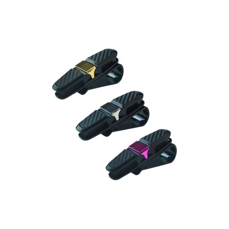 Pa Teile Auto-brillenhalter Abs Auto-sonnenblenden-brillenhalter 180 Grad Drehbarer Sonnenbrillenhalter Auto-kartenclip Doppelenden-brillenhalter Zubehör