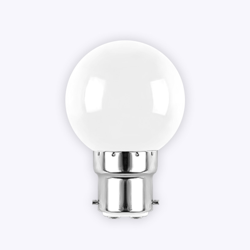 10er-packung B22 1-watt-led-lampen, Milchig-weißes Licht, Golfballförmig, 220 Volt
