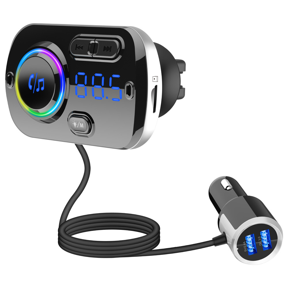 Bluetooth-transmitter, Radioadapter, Freisprecheinrichtung Fürs Auto, Bluetooth-zigarettenanzünderadapter, Qc3.0-schnellladung