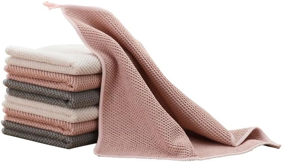 7-teiliges Handtuchset, Praktische Geschirrtücher, Mikrofaser-reinigungstücher, Mikrofaserhandtücher, Geschirrtücher, Weiche Maisgrieß-geschirrtücher, Edelstahlhandtuch (30 X 30 Cm)