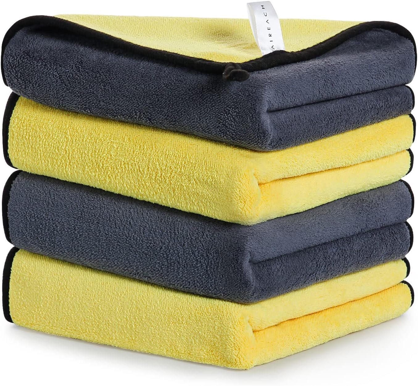 4er-pack Mikrofasertücher Für Autos, 600 G/m² Ultra-saugfähiges Mikrofasertuch Für Autopflege, Reinigung, Polieren Und Trocknen, 40 X 40 Cm