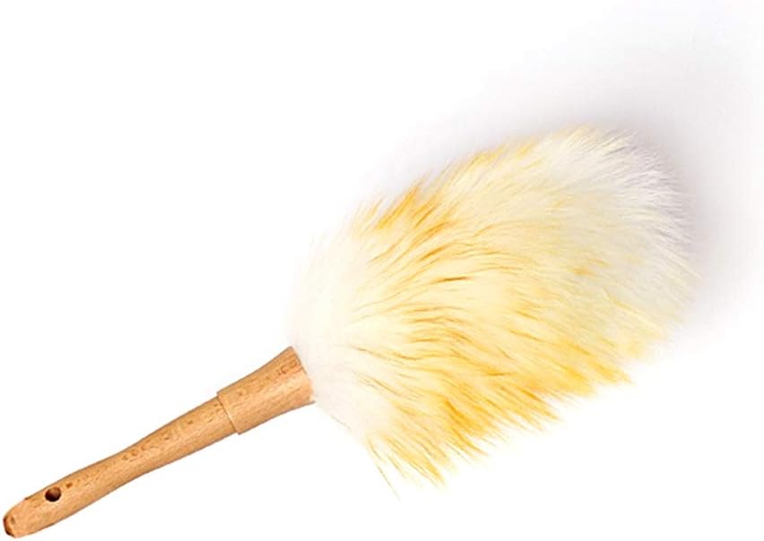 Kleiner Staubwedel, Weiches Wolltuch, Antistatisches Mikrofasertuch Mit Holzgriff, Geeignet Zum Abstauben Von Haushalt, Auto, Möbeln, Schreibtisch Und Büchern
