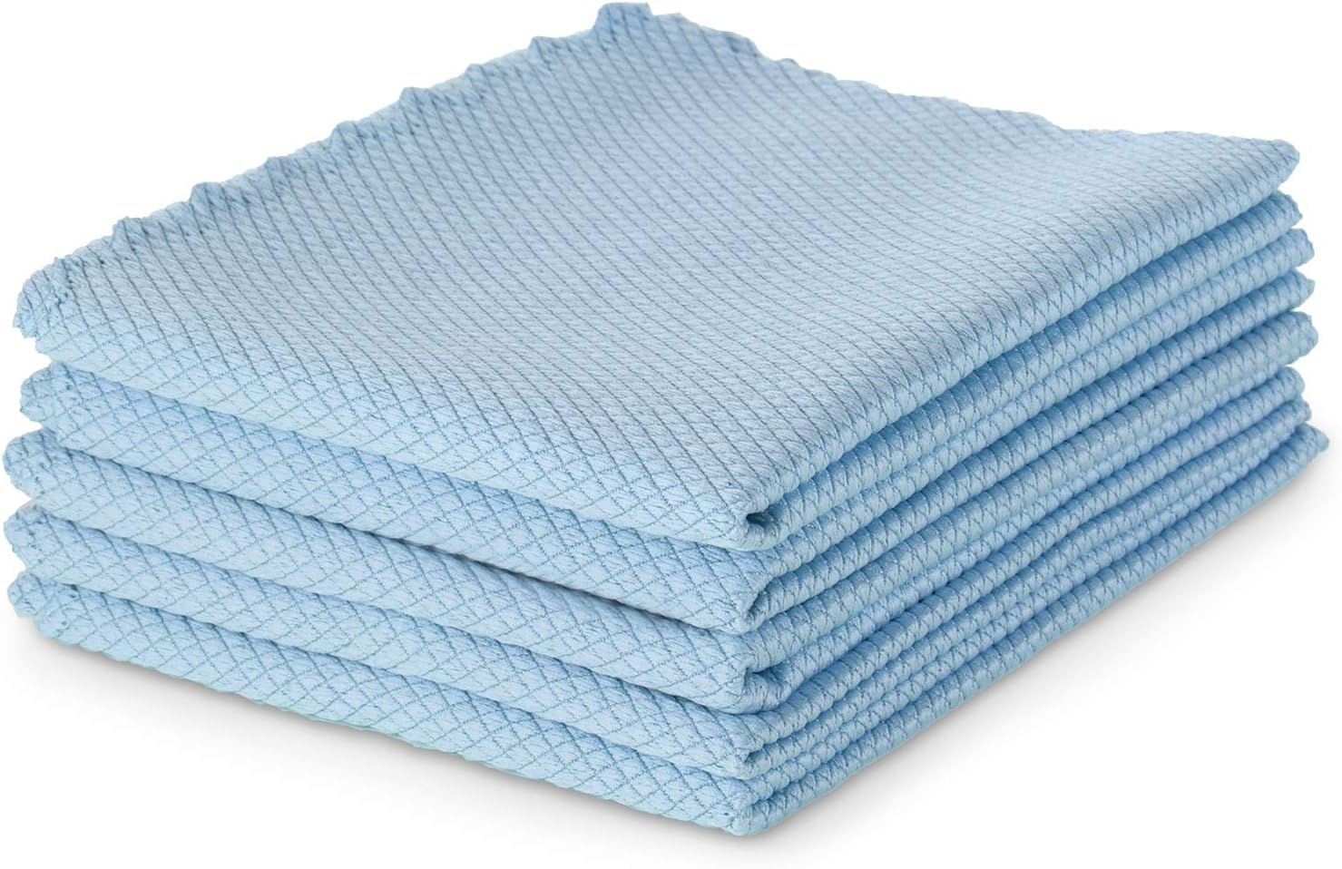 Fusselfreies Reinigungstuch Für Glas, Streifenfreies Mikrofasertuch Für Die Autopflege, Nicht Scheuernde Technologie, 30 X 40 Cm, Blau (5 Stück)