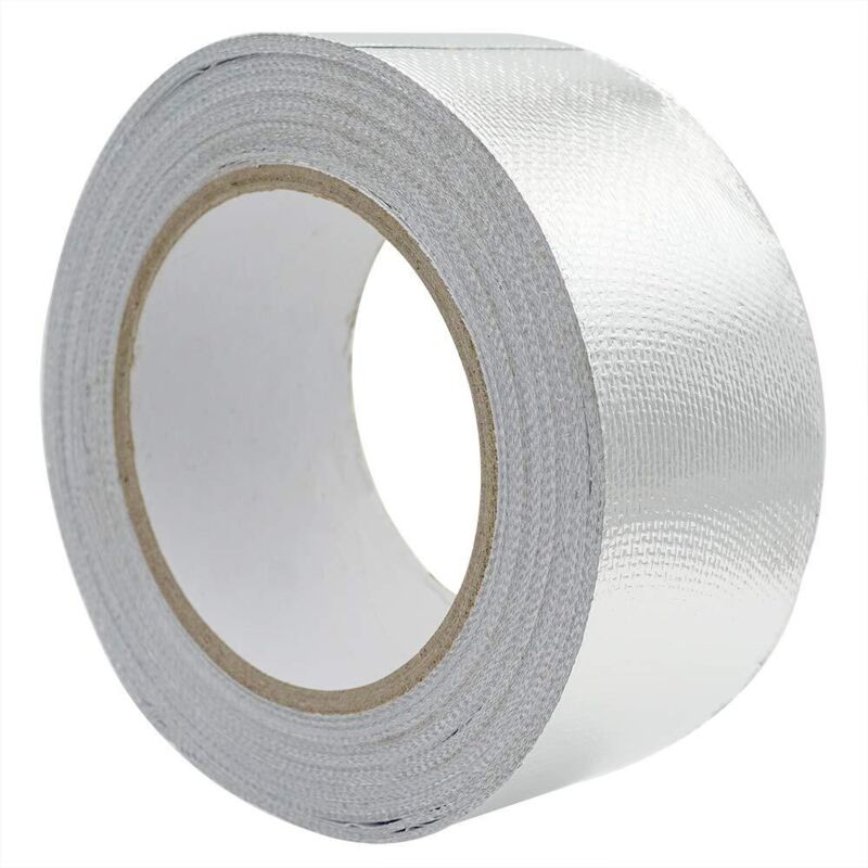 Aluminium-dichtungsband, 48 Mm X 10 M, Mit Glasfaserverstärktem Gewebe Zur Belüftung. Temperaturbeständig Von -30 °c Bis 120 °c. Silber.
