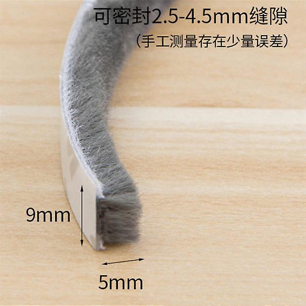 Selbstklebendes Dichtungsband Für Türen Und Fenster, Winddicht, Staubdicht, Schalldicht, Grau, 10 M, 9 X 5 Mm
