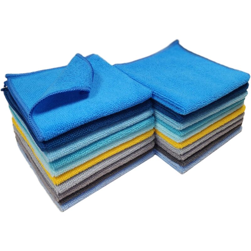 Mikrofasertücher – 20er-packung, Super Saugfähig, Schnelltrocknend, Fusselfrei, Für Küche Und Auto – 30 X 30 Cm