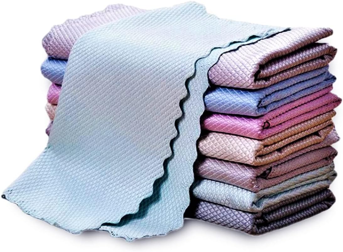 10 Stück Mikrofasertücher In Zufälligen Farben, Ultra Saugfähig, Fusselfrei, Geschirrtuch, Wiederverwendbar, Für Auto, Spiegel, Windschutzscheiben (30 X 40 Cm)