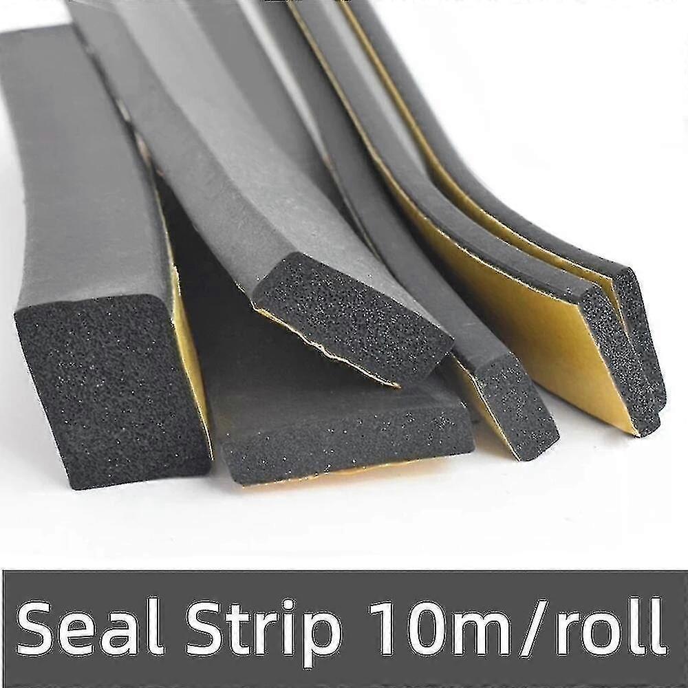 Getit Epdm Selbstklebender Schwammdichtungsstreifen, Gummi, Schwarz, Schaumstoff, Stark, Einseitig, Selbstklebend, Schalldämmend, Anti-