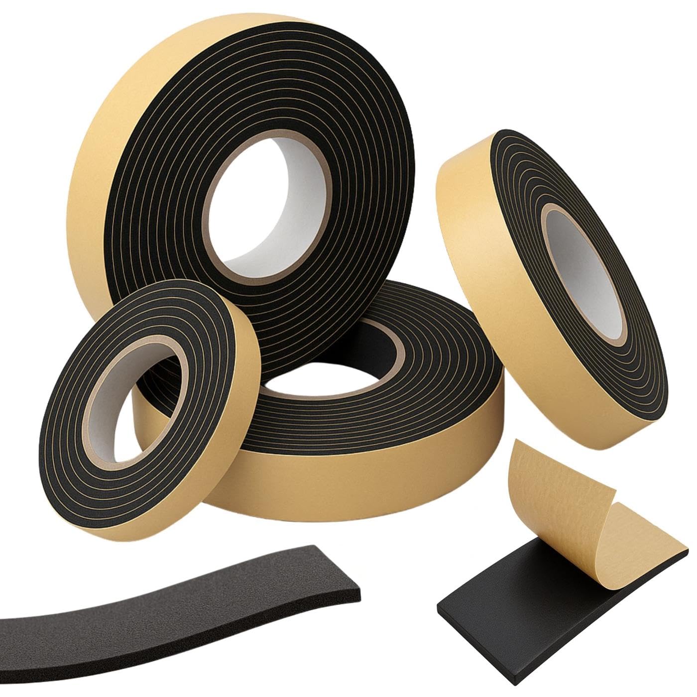 Selbstklebendes Epdm-dichtungsband, Isolierband Aus Zellkautschuk Für Fenster Und Türen, Zugluft- Und Schallschutz, Schwarz, 10 M, 20 Mm X 5 Mm