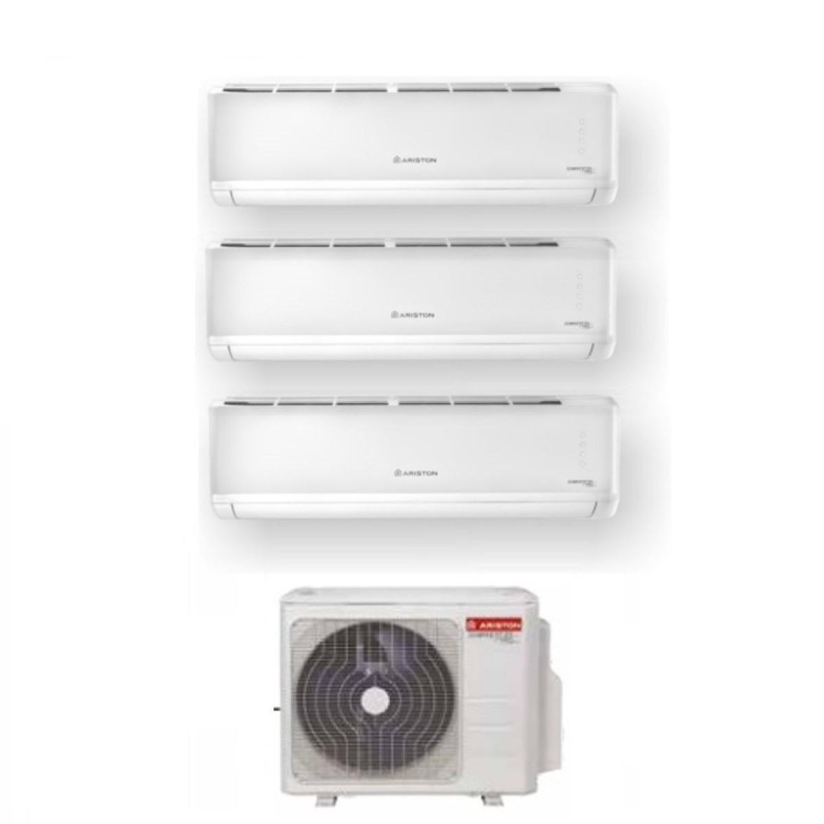 Ariston Trial Split Inverter Air Conditioner Serie Alys Plus 9+9+12 Mit 80 Xd0c-o R-32 Wi-fi Optional 9000+9000+12000