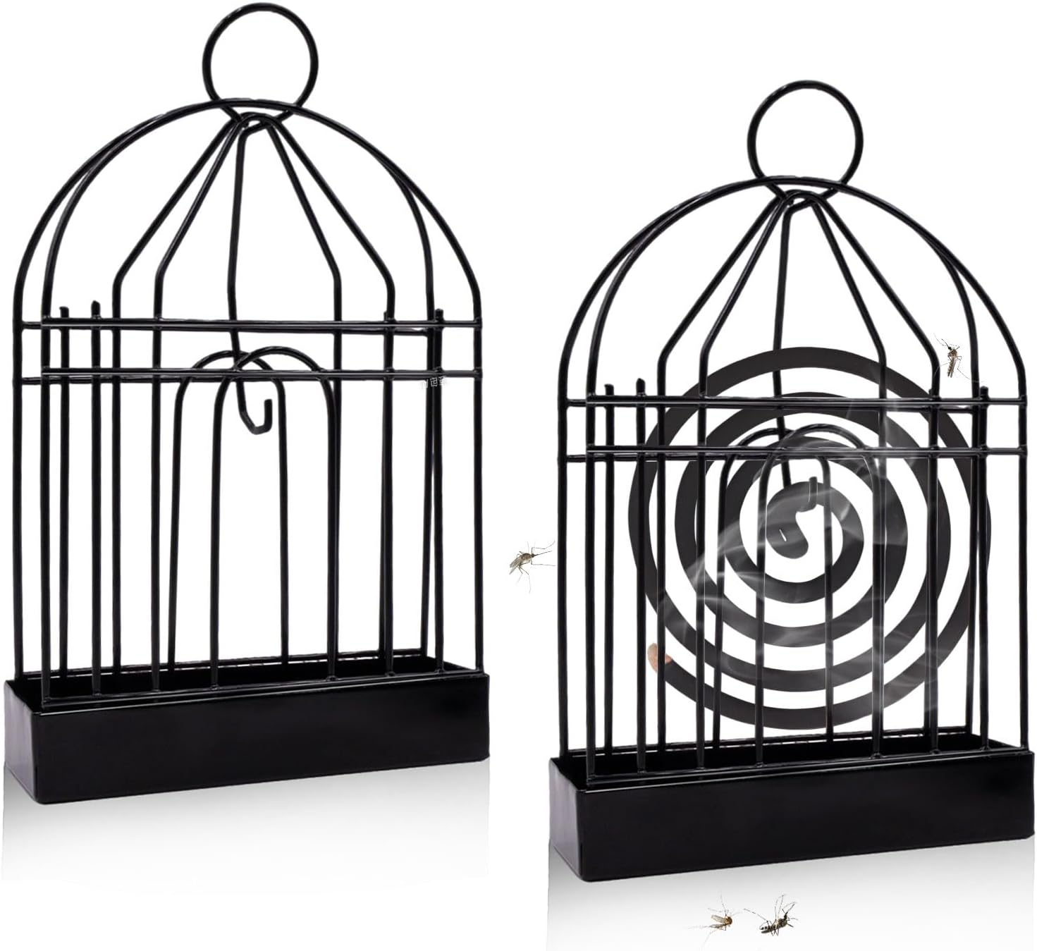 2-teiliger Spiralförmiger Mückenschutzhalter Für Vogelkäfige Spiralförmige Mückenschutztür Mit Aufhängering, Metall-mückenschutzspiralenhalter Für Zuhause, Camping Und Garten