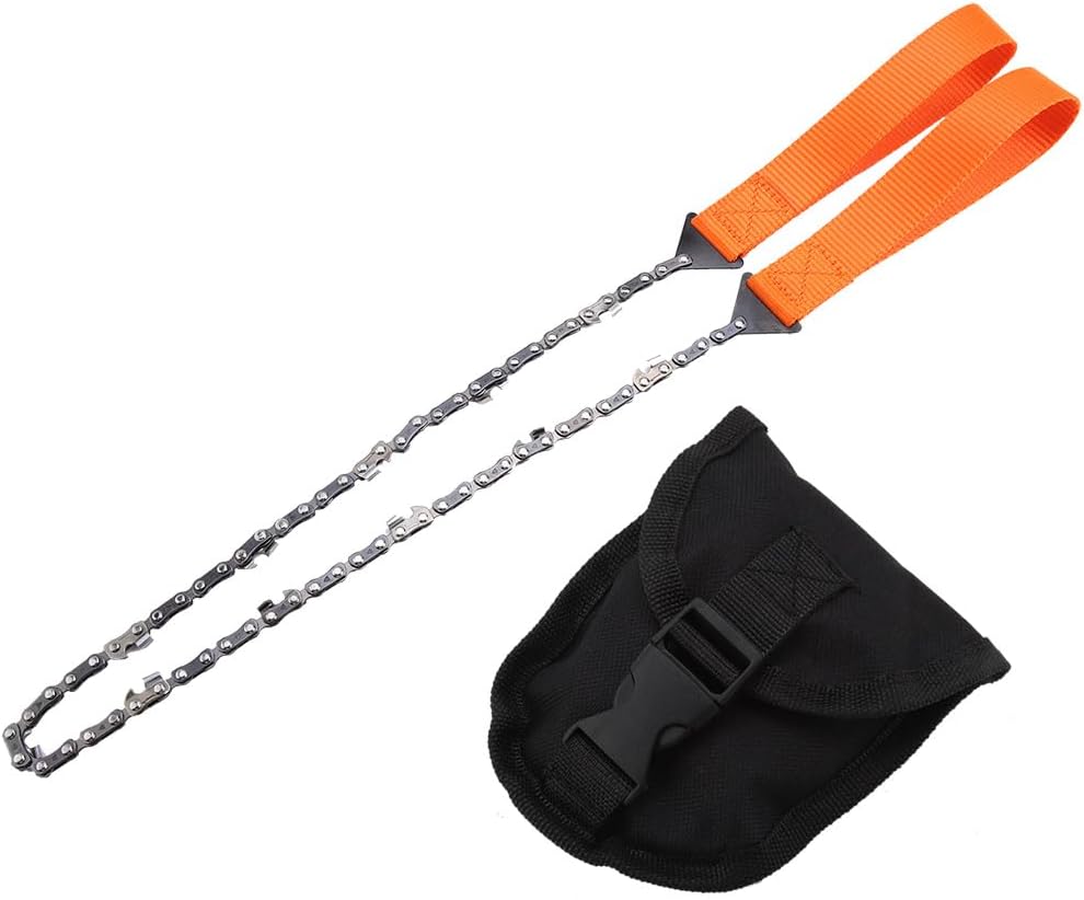 Handsäge – Tragbare Kettensäge – 80 Cm Manuelle Kettensäge Mit Nylongriffen Und -scheide – Drahtsägen – Camping- Und Wanderausrüstung