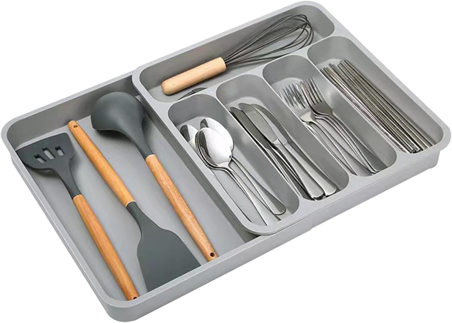 Schubladenorganizer Für Küchenutensilien, Besteckhalter, 6 Fächer Küchenschubladenorganizer Für Besteck, Küchenutensilien, Lebensmittel, Badezimmer, Schlafzimmer