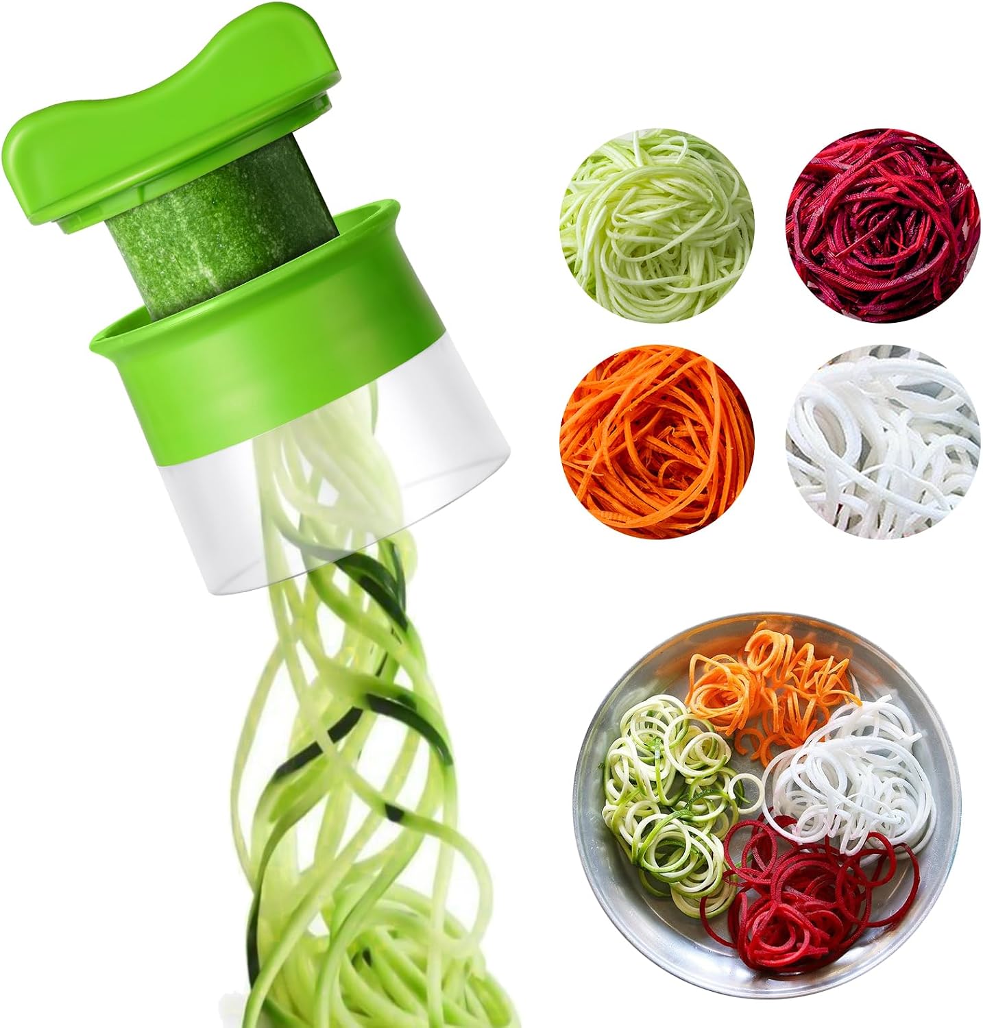 Gemüseschneider, Spiralschneider, Gemüsespaghetti Gemüsespiralschneider Für Zucchini-nudeln, Karottenspaghetti, Gurken-tagliatelle