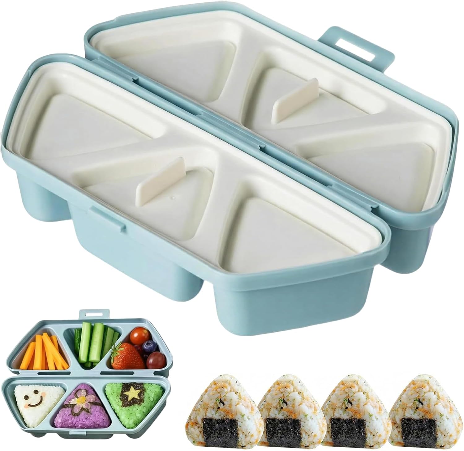 Dreieckige Onigiri-form, Antihaftbeschichtete Pp-dreieck-onigiri-form Wiederverwendbarer 6-in-1-sushi-maker Aus Japan Für Selbstgemachte Reisbällchen Und Als Küchenhelfer Für Die Ganze Familie
